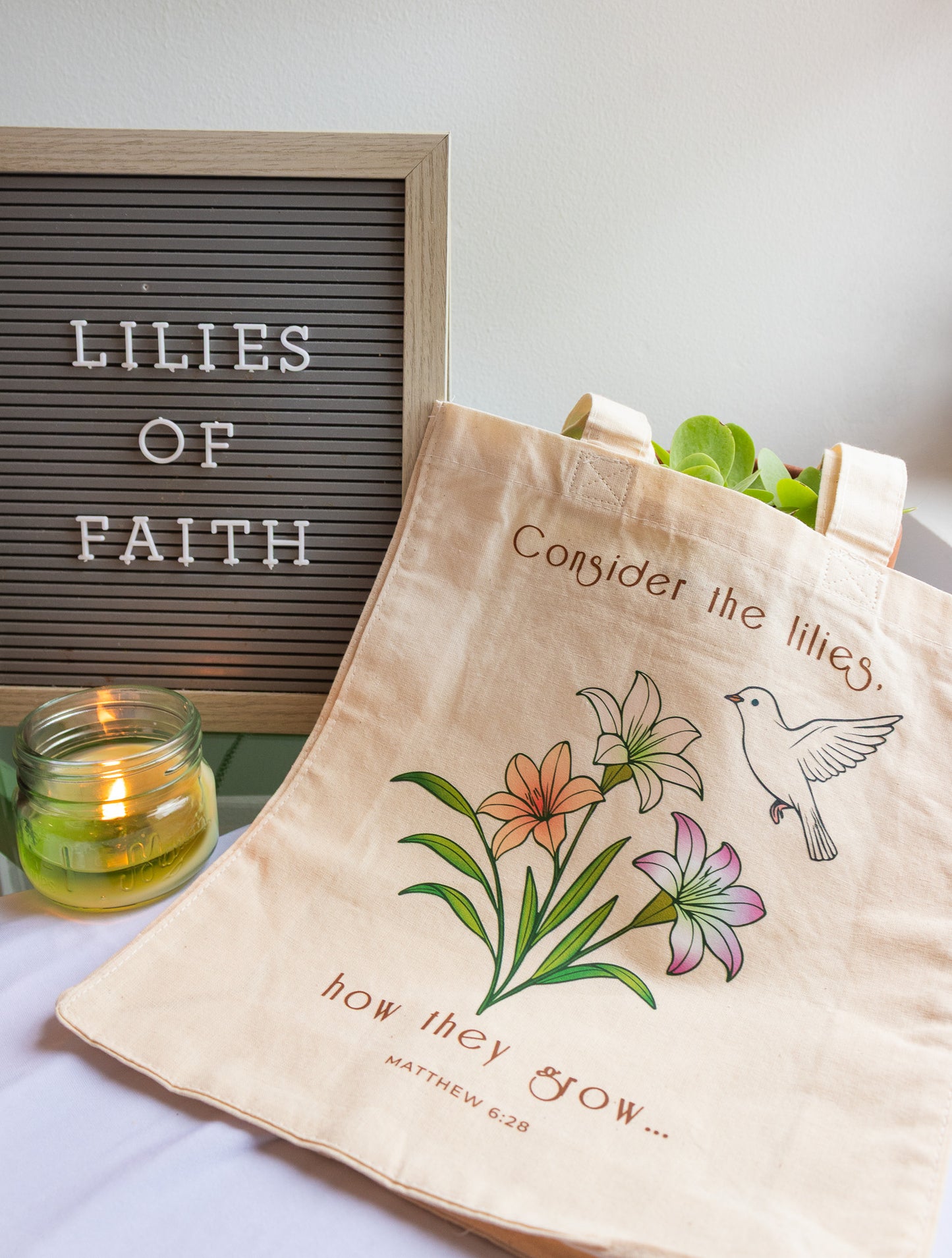 Mini Tote Bible Bag - Organic Cotton