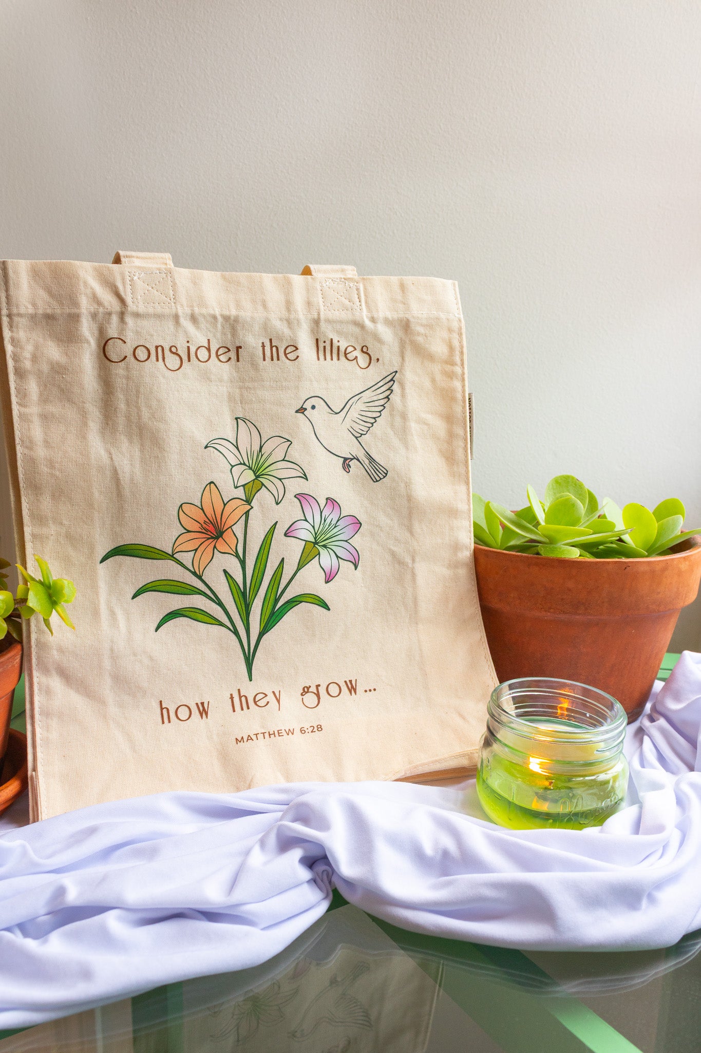 Mini Tote Bible Bag - Organic Cotton