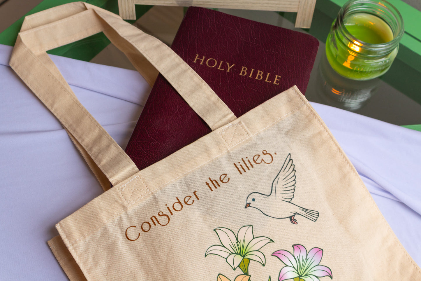 Mini Tote Bible Bag - Organic Cotton