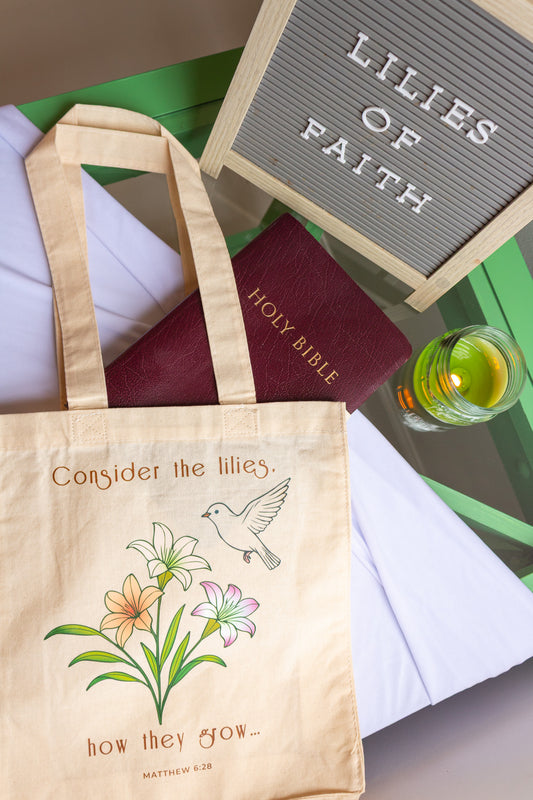 Mini Tote Bible Bag - Organic Cotton
